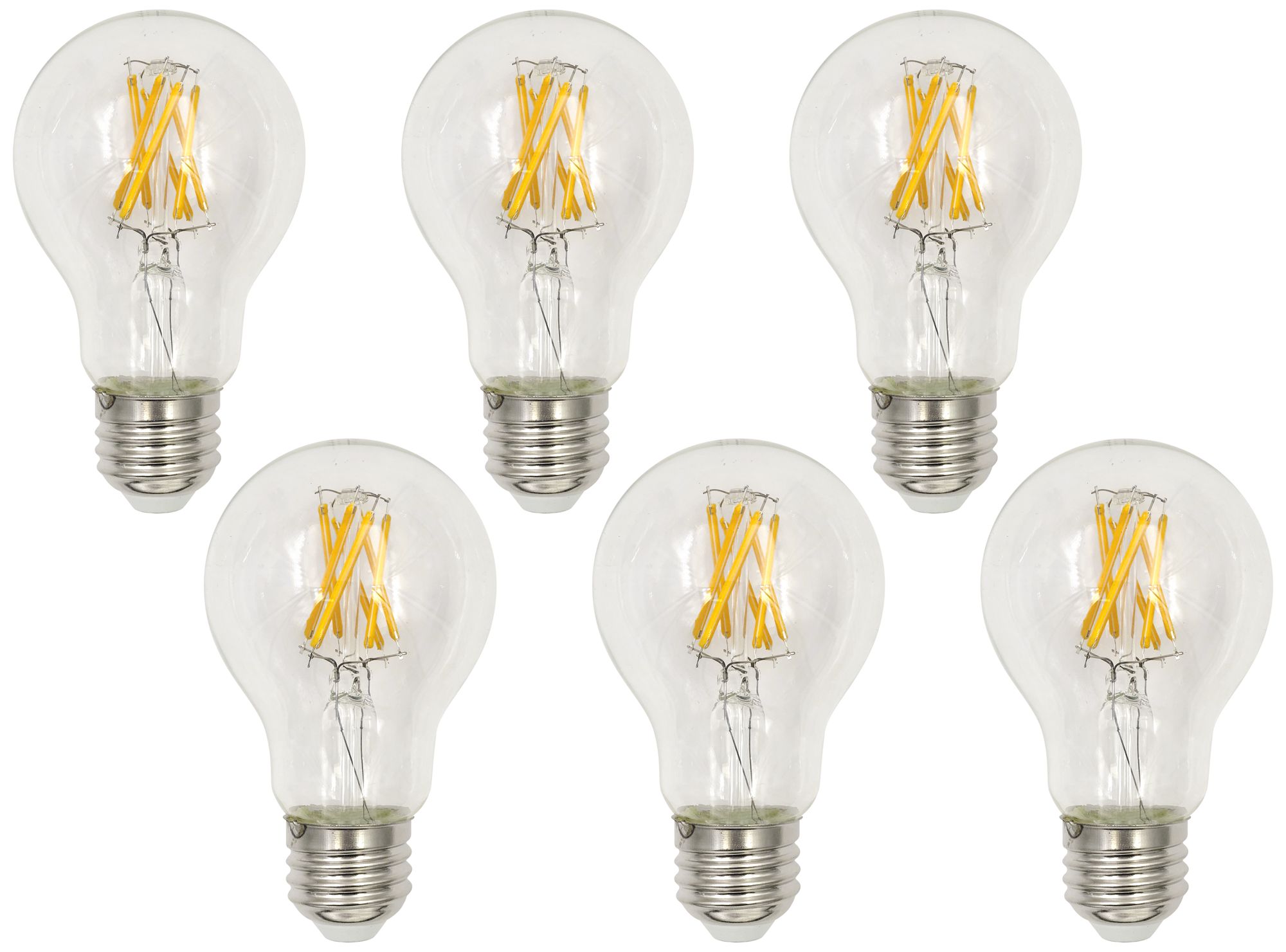 60W Equivalent Clear 7W LED Dimmable Standard A19 6-Pack