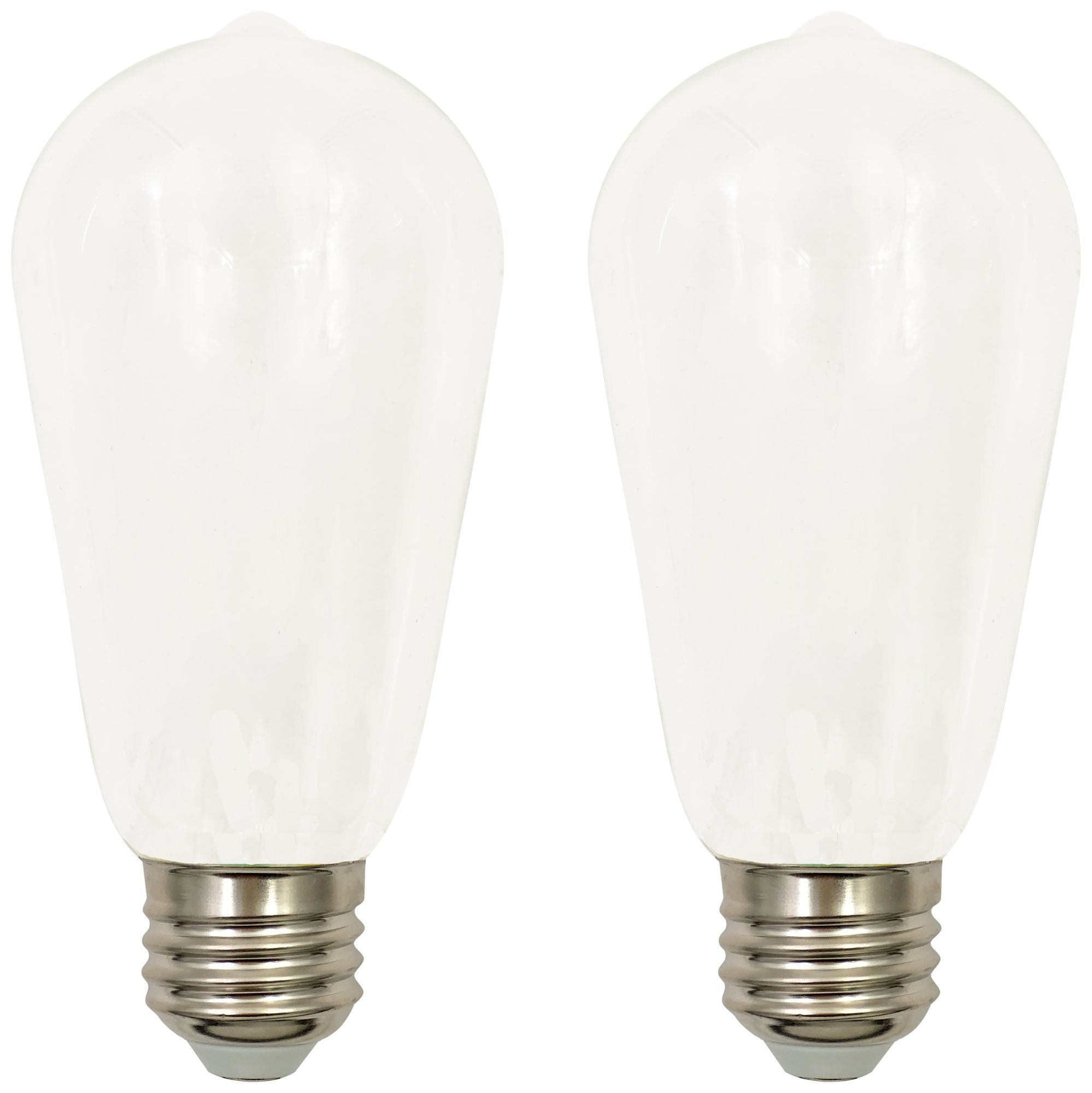 40W Equivalent Milky 4W LED Dimmable Standard ST19 2-Pack