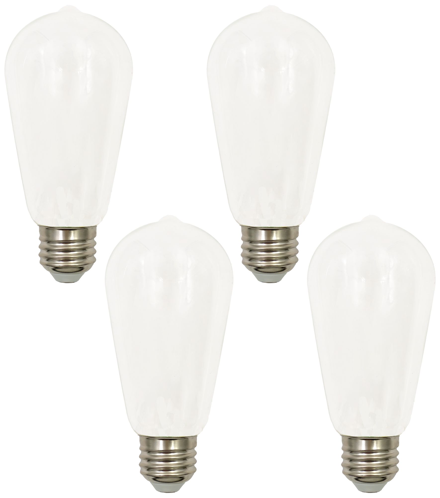 60W Equivalent Milky 7W LED Dimmable Standard ST19 4-Pack