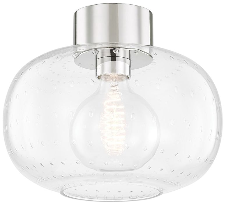 Mitzi Harlow 12" Wide Polished Nickel Ceiling Light