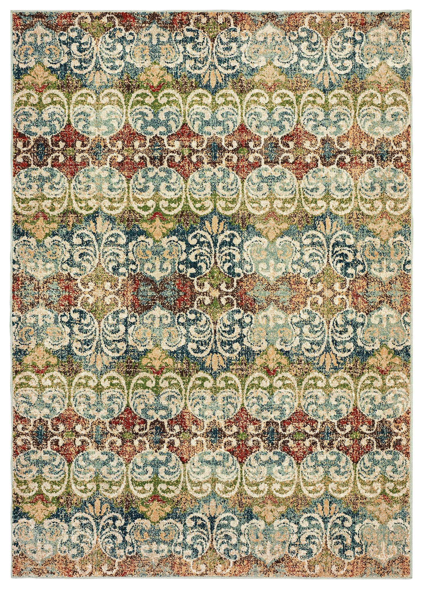 Dawson Multi and Ivory Geometric Area Rug