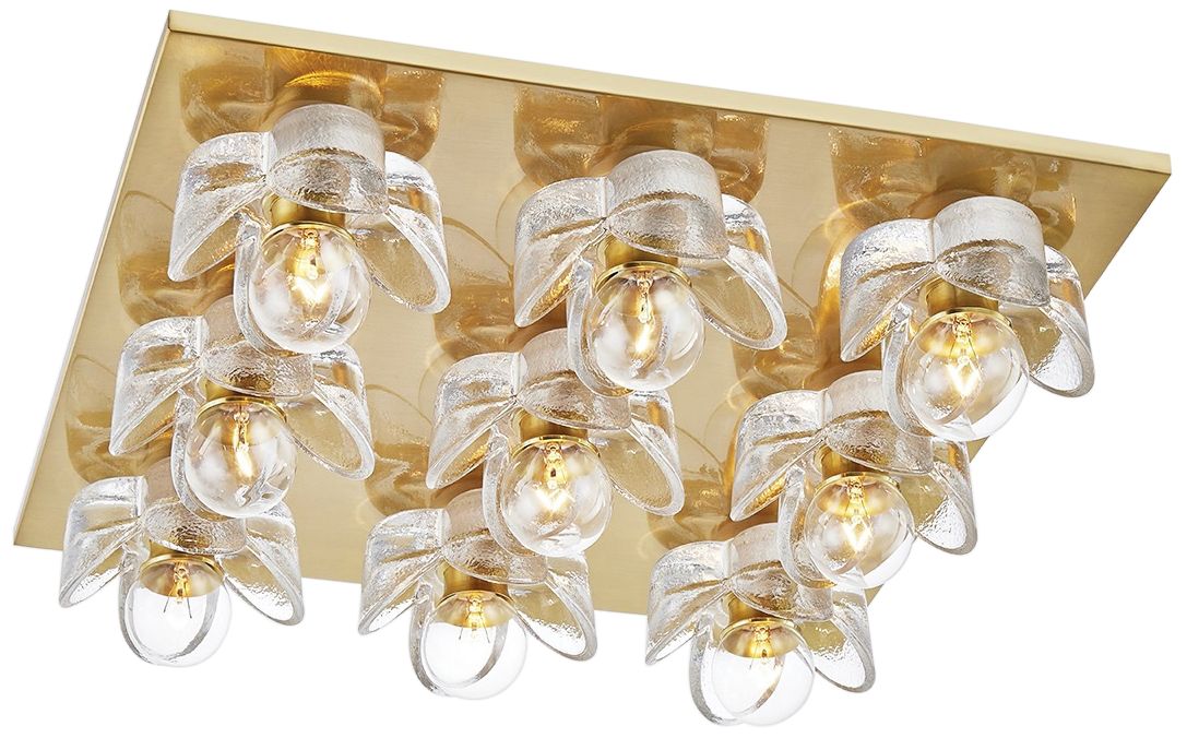 Mitzi Shea 16 1/2" Wide Aged Brass 9-Light Ceiling Light