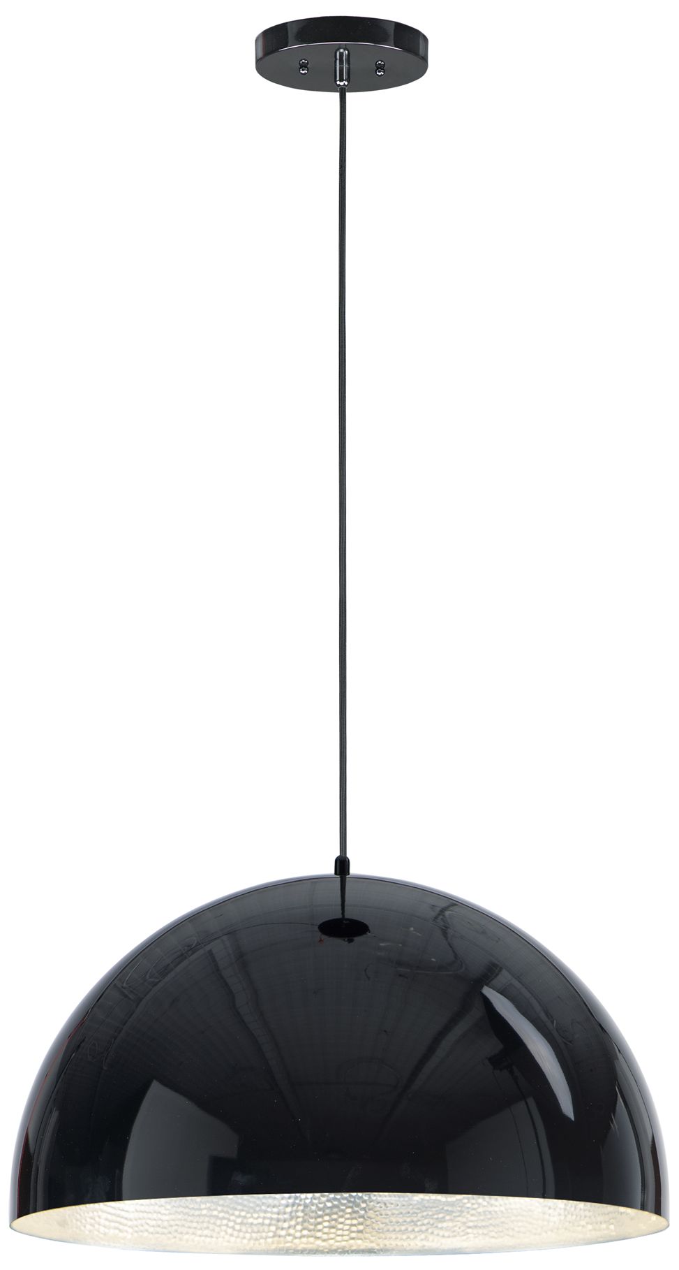 ET2 Hemisphere 24" Wide Gloss Black LED Pendant Light