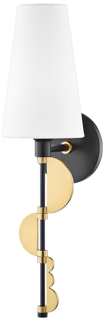 Mitzi Phoenix 19 1/2" High Aged Brass and Black Wall Sconce