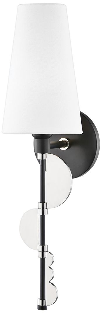 Mitzi Phoenix 19 1/2"H Polished Nickel and Black Wall Sconce