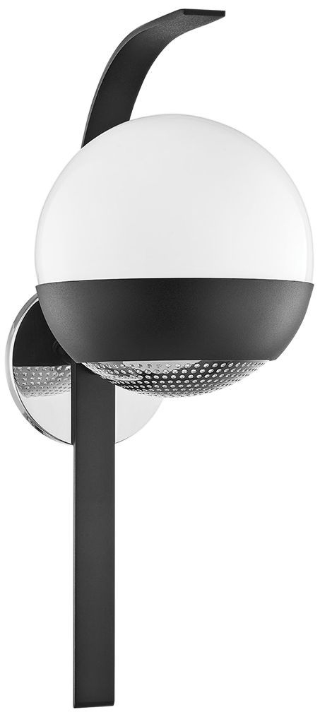 Mitzi Aly 17 1/2" High Polished Nickel and Black Wall Sconce