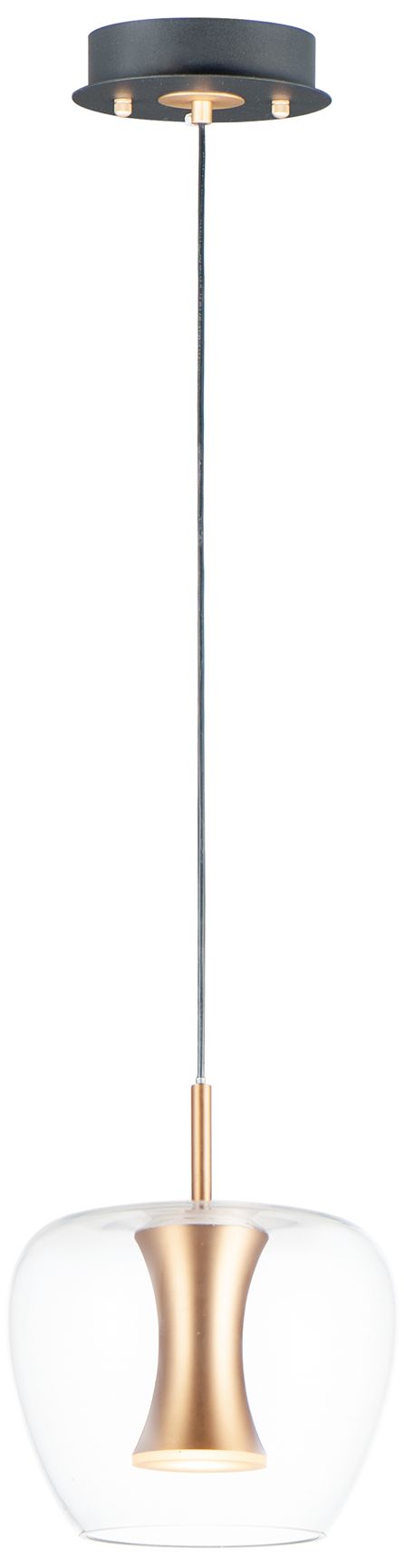 ET2 Newton 8 3/4" Wide Black Gold LED Mini Pendant Light