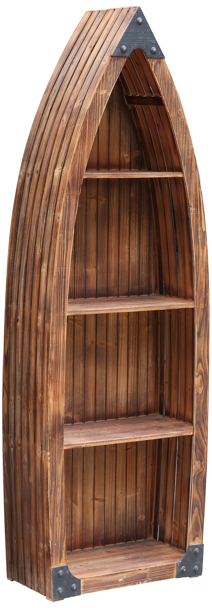 Mountain View 70 3/4" High Natural Fir Canoe Bookshelf