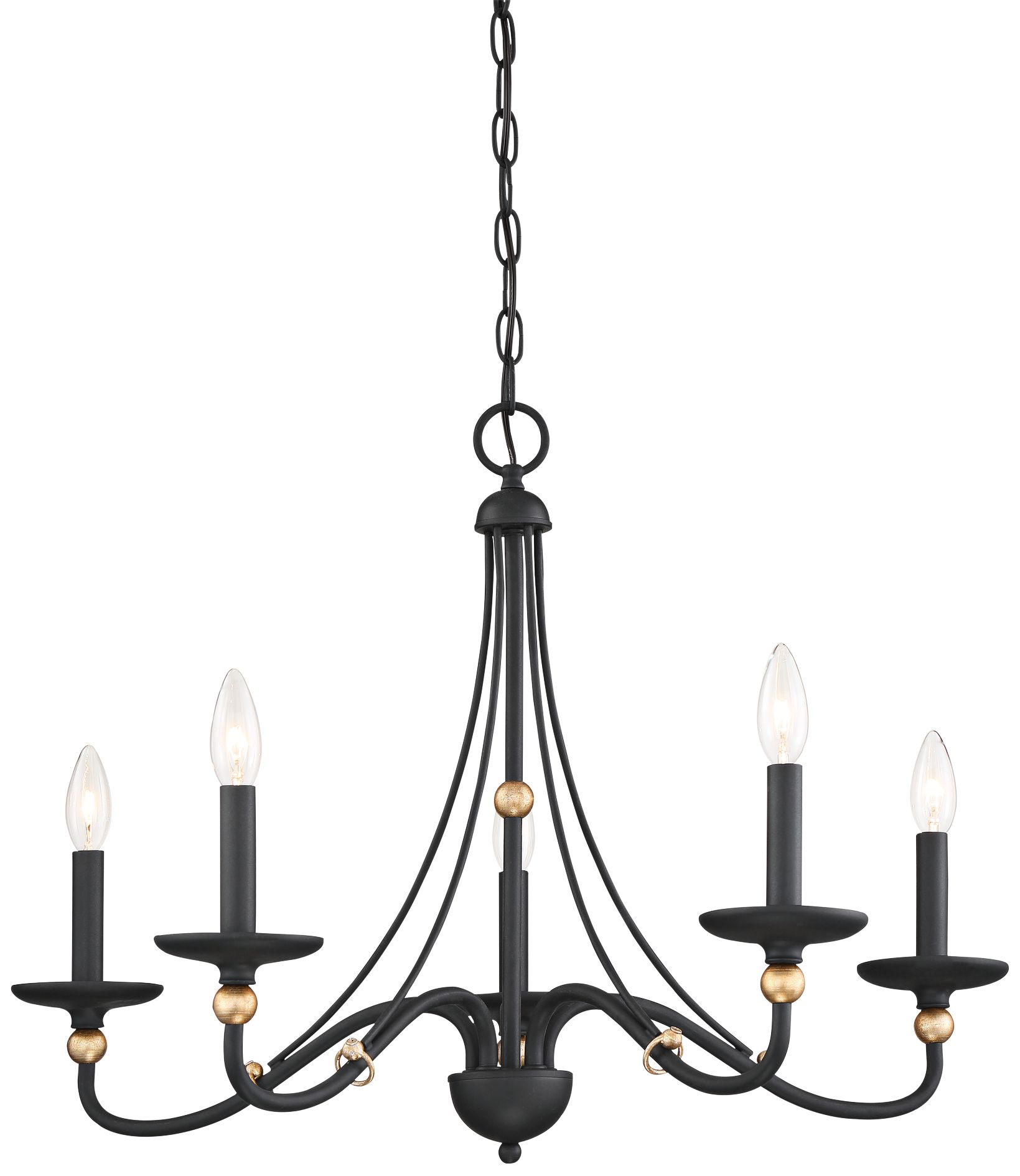 Westchester County 28" Wide Sand Coal 5-Light Chandelier