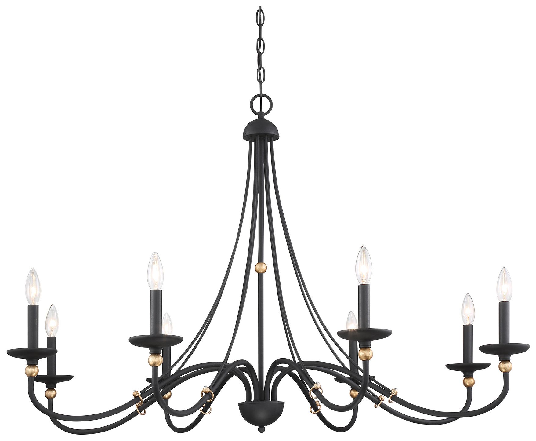 Westchester County 46" Wide Sand Coal 8-Light Chandelier
