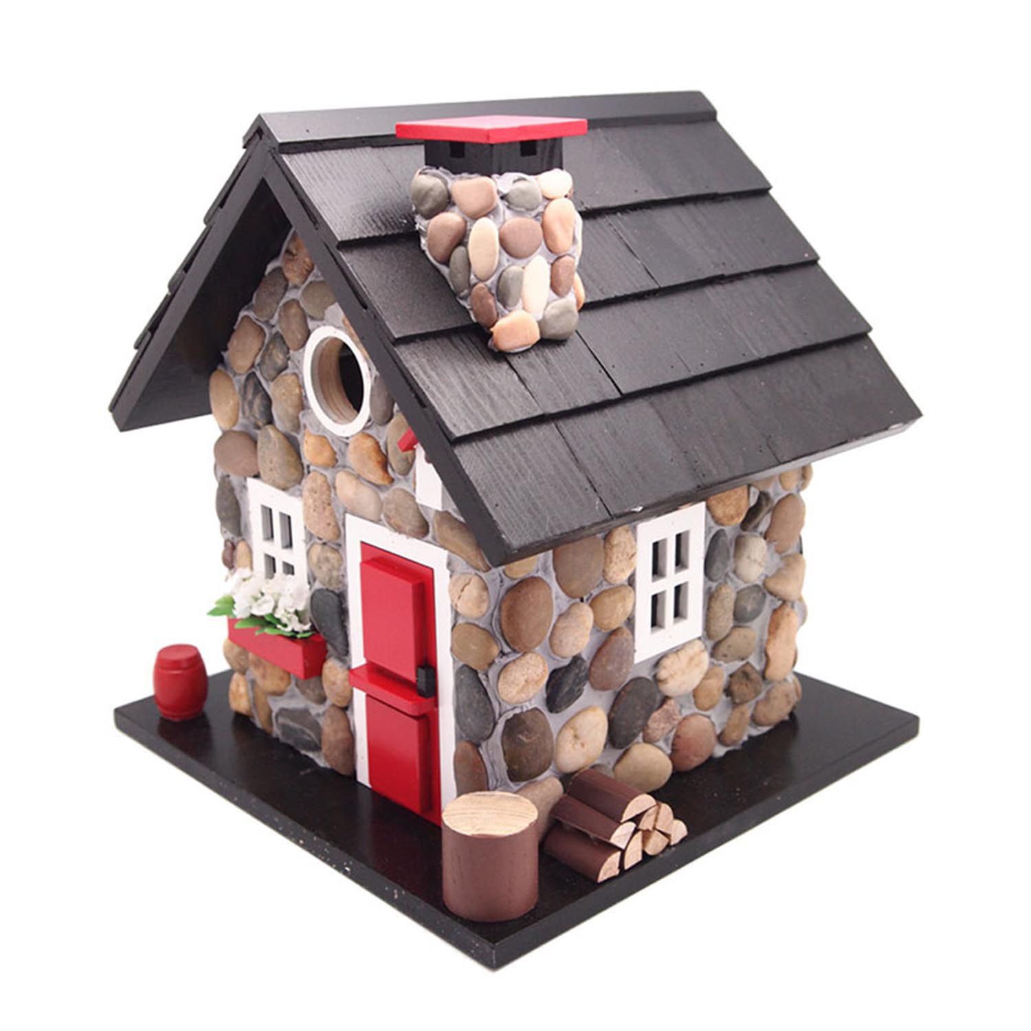 Windy Ridge Decorative Stone Cottage Birdhouse