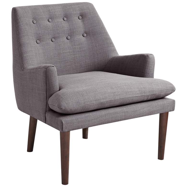Image 2 Elsa Gray Button Tufted Accent Chair