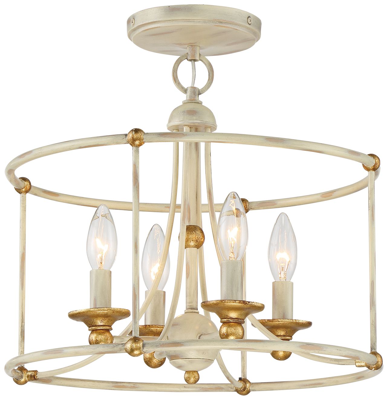 Westchester County 15 3/4" Wide White 4-Light Ceiling Light