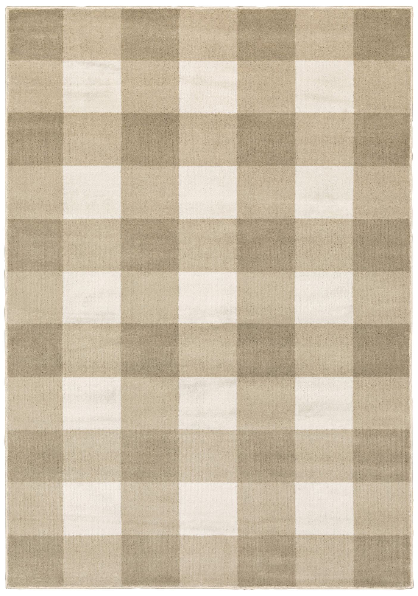 Georgia Beige and Ivory Plaid Area Rug
