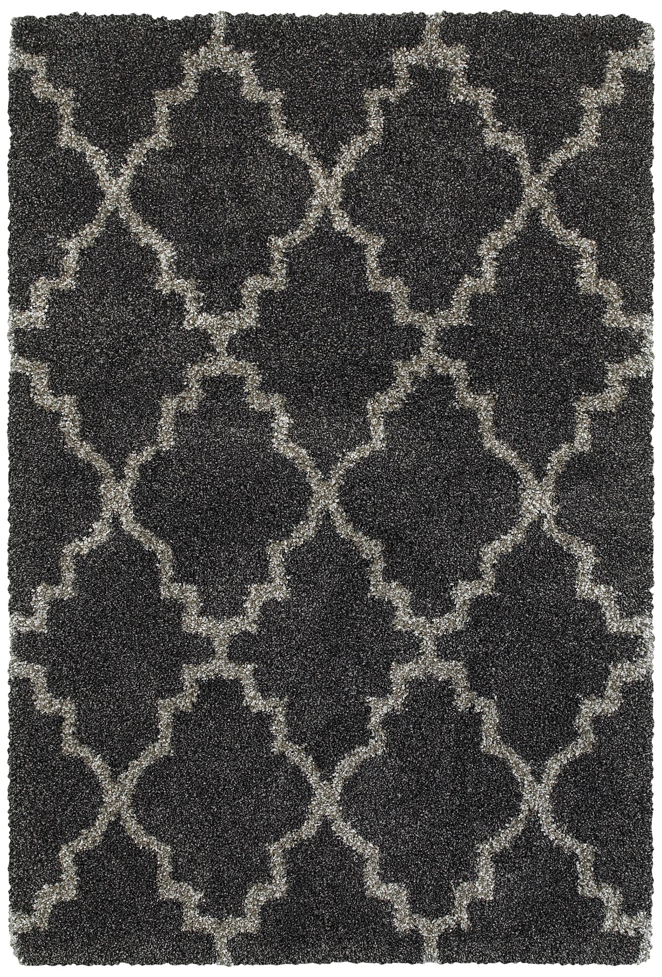 Henderson Charcoal and Gray Trellis Area Rug