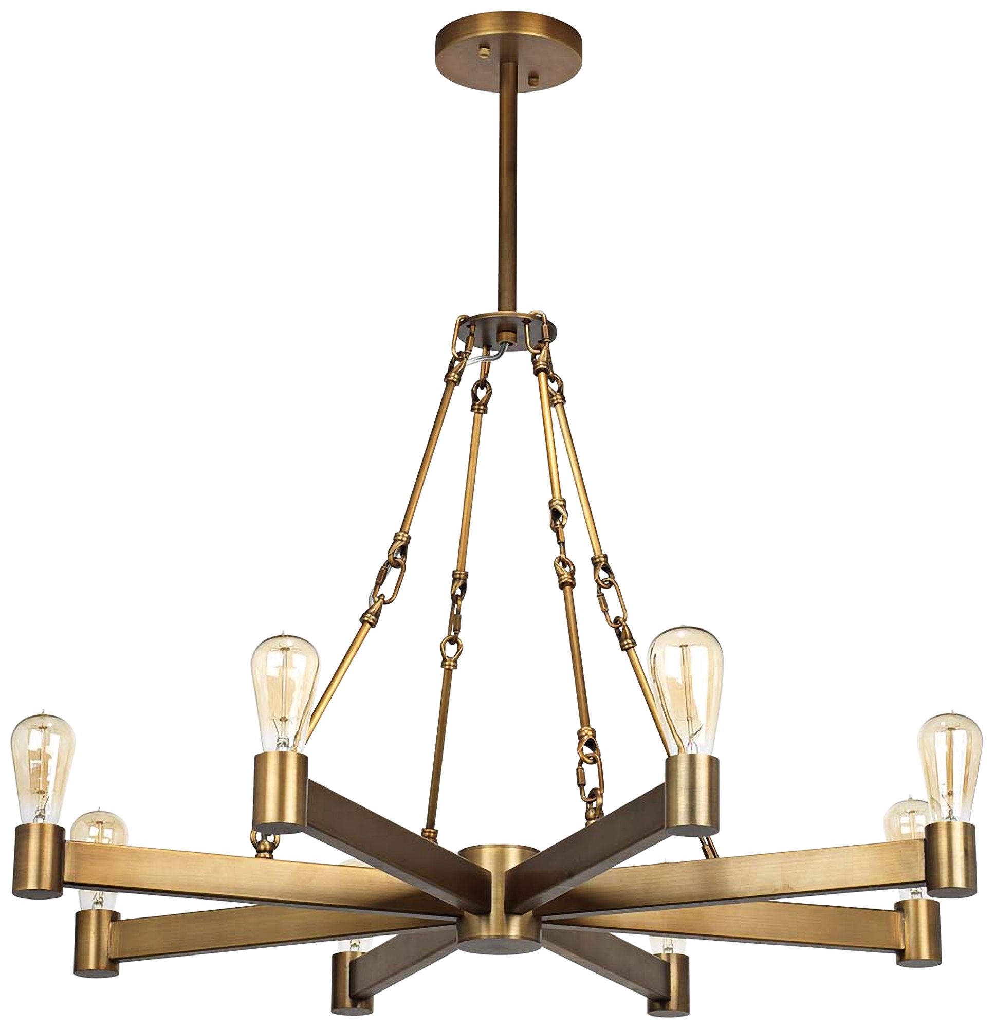 Jamie Young Manchester 36"W Antique Brass 8-Light Chandelier
