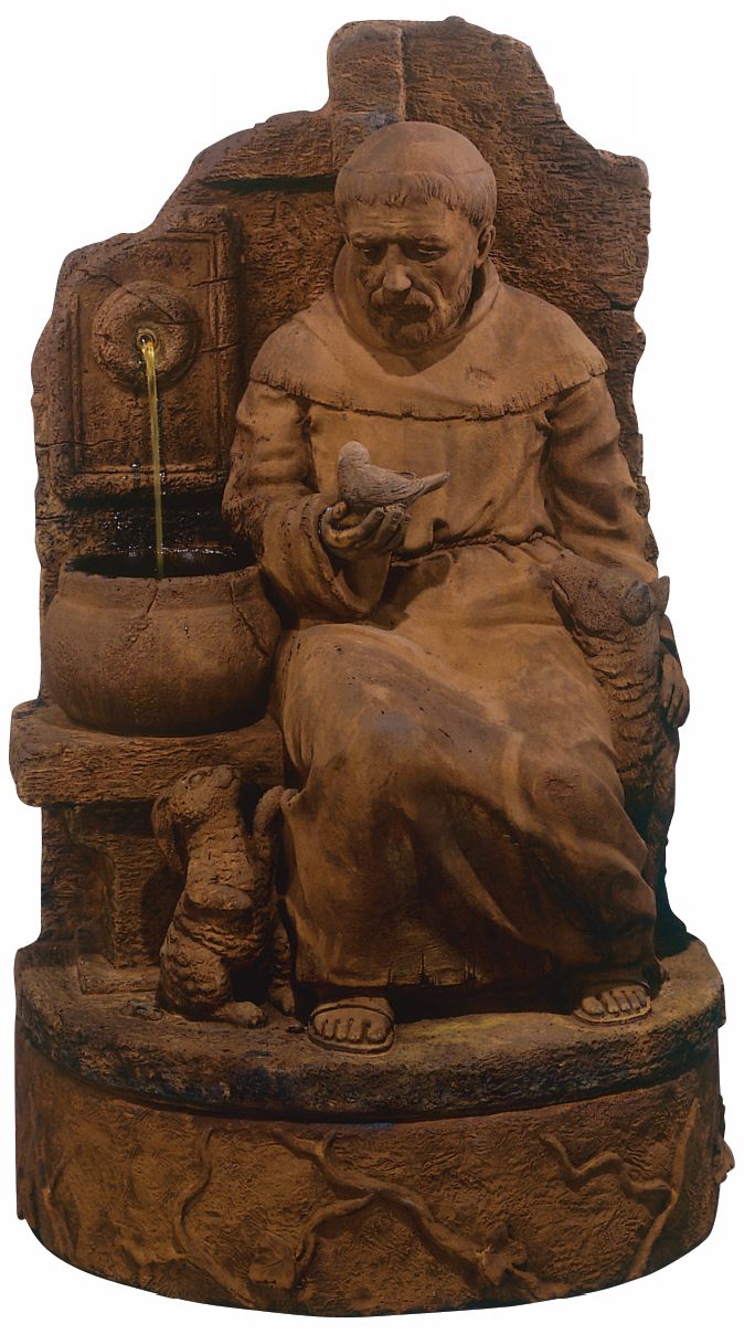 St. Francis of Assisi at the Well 38" High Garden Fountain