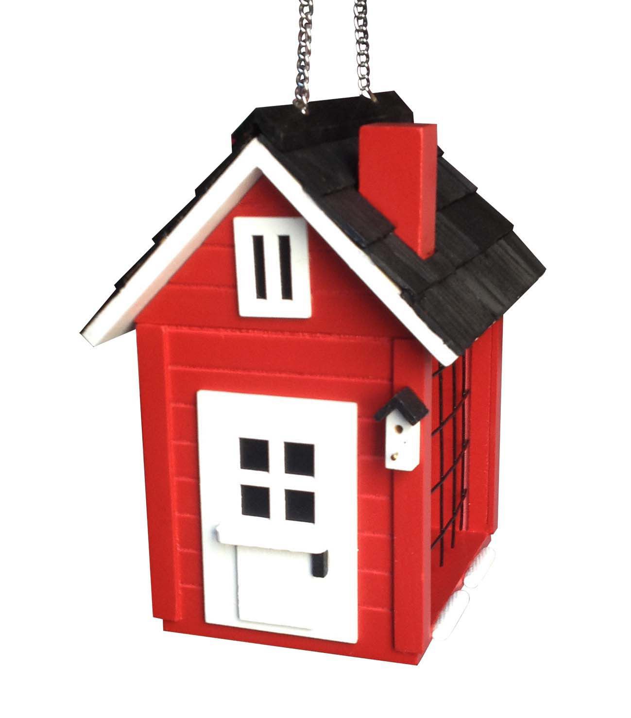 Cottage Suet Red Wood Hanging Bird Feeder