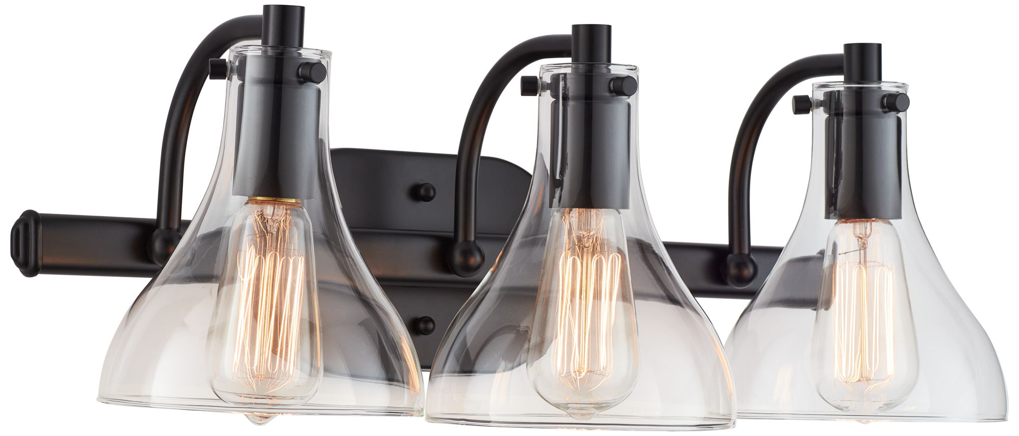 Possini Euro Sorren 20 1/2" Wide Black 3-Light Bath Light