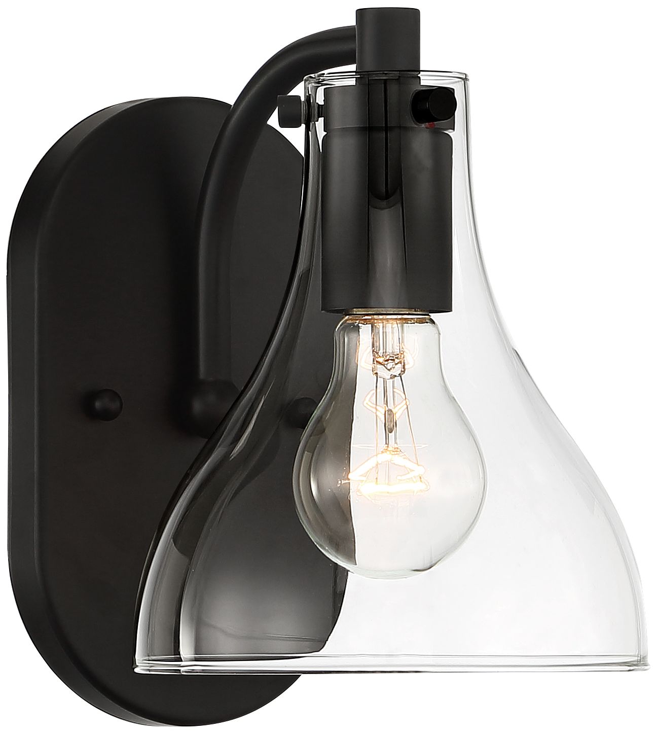 Possini Euro Sorren 8 3/4" High Black Wall Sconce