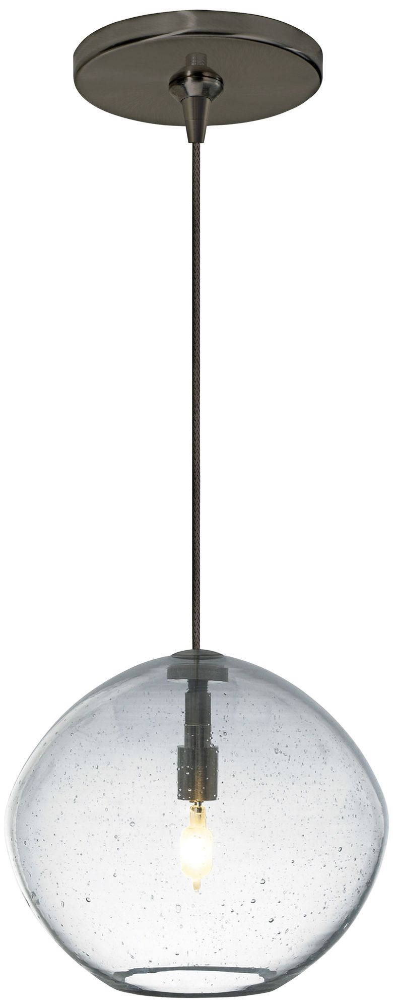 Isla 7"W Clear Glass Antique Bronze Freejack Mini Pendant