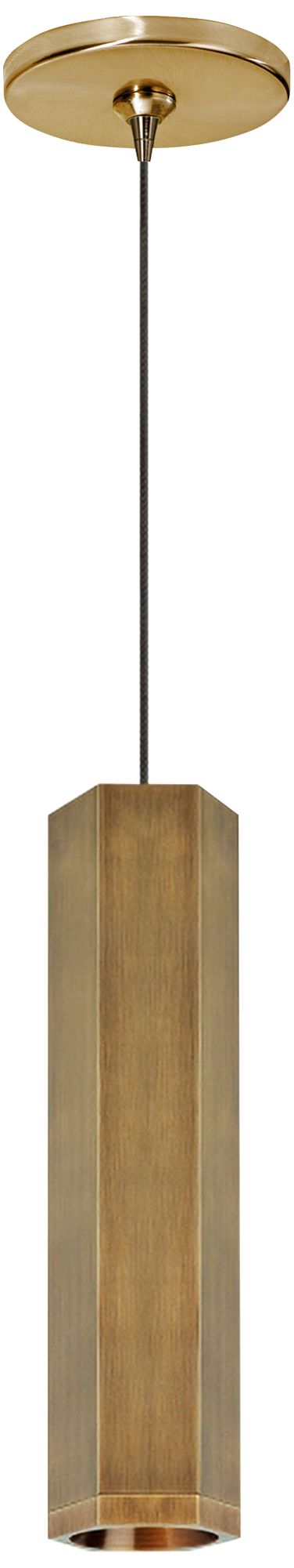 Blok 3 1/4" Wide Aged Brass LED Freejack Mini Pendant Light