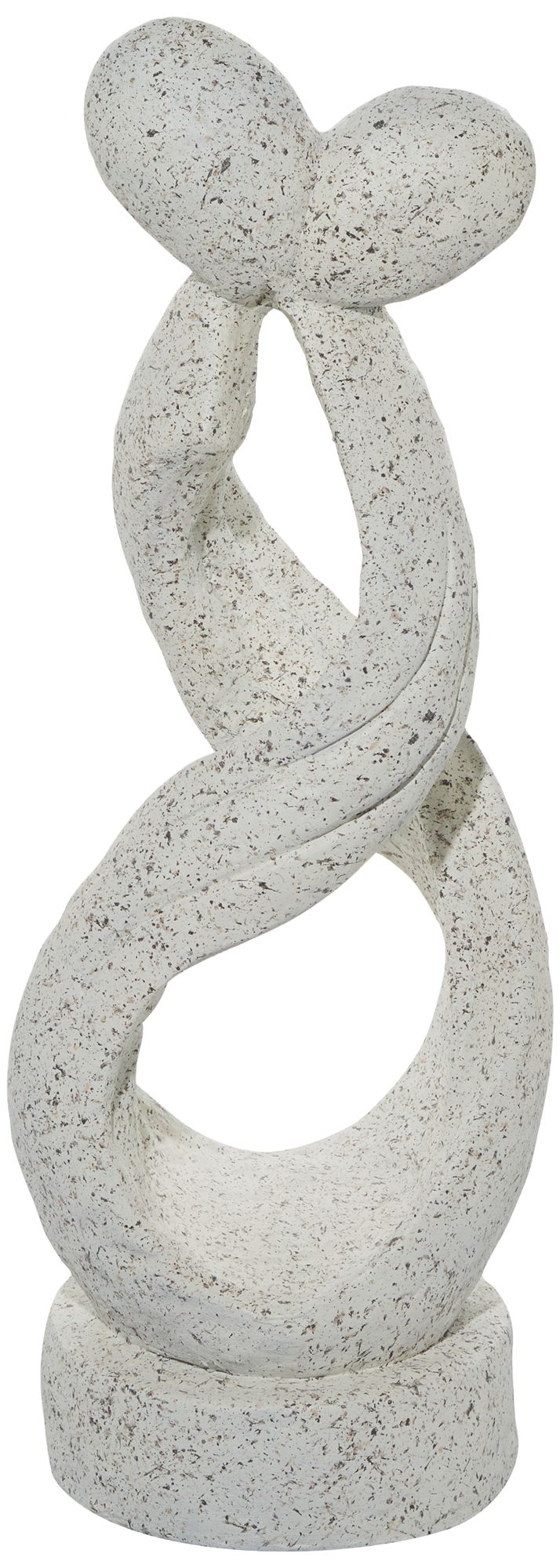 Kissing Couple 38"H White Fiberglass Outdoor Garden Statue