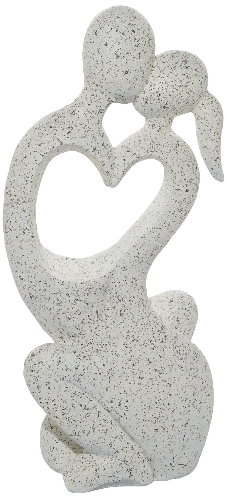 Kissing Couple 36"H White Fiberglass Outdoor Garden Statue