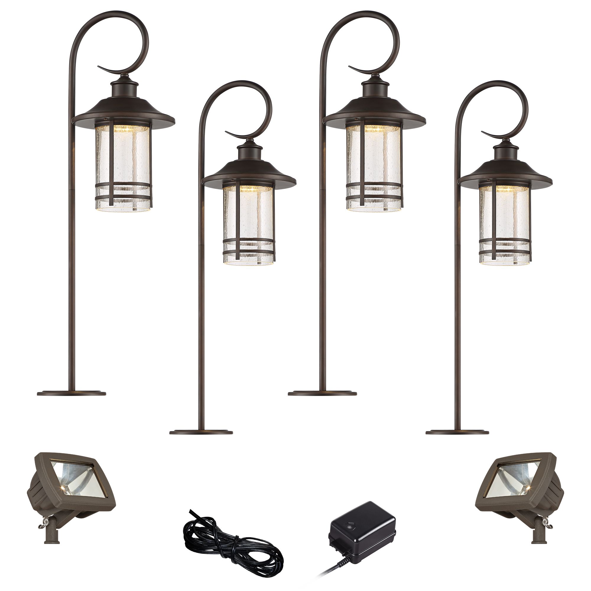 Galt Oil-Rubbed Bronze 8-Piece LED Path and Flood Light Set