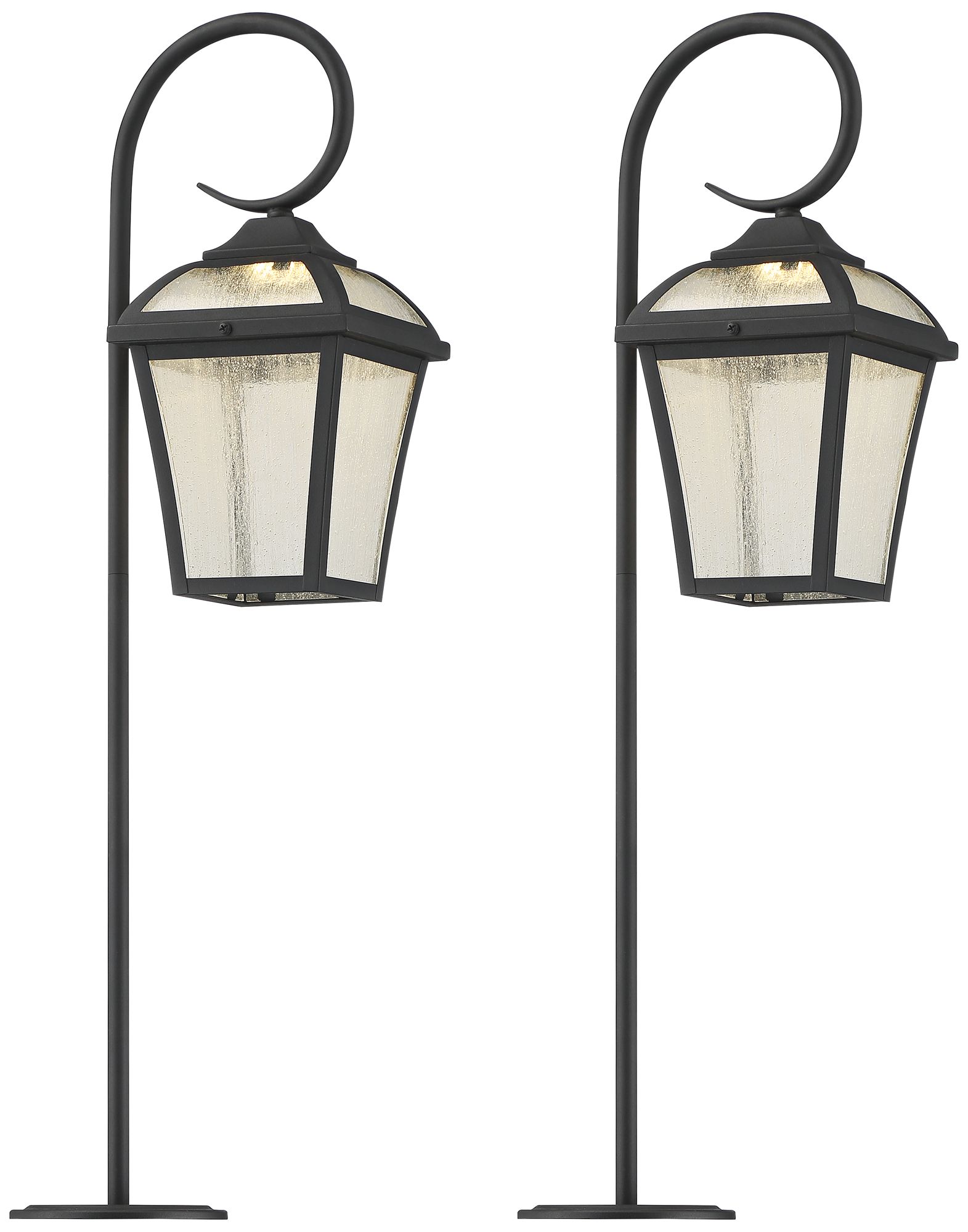 Mosconi 27 1/2" High Textured Black LED Path Lights Set of 2
