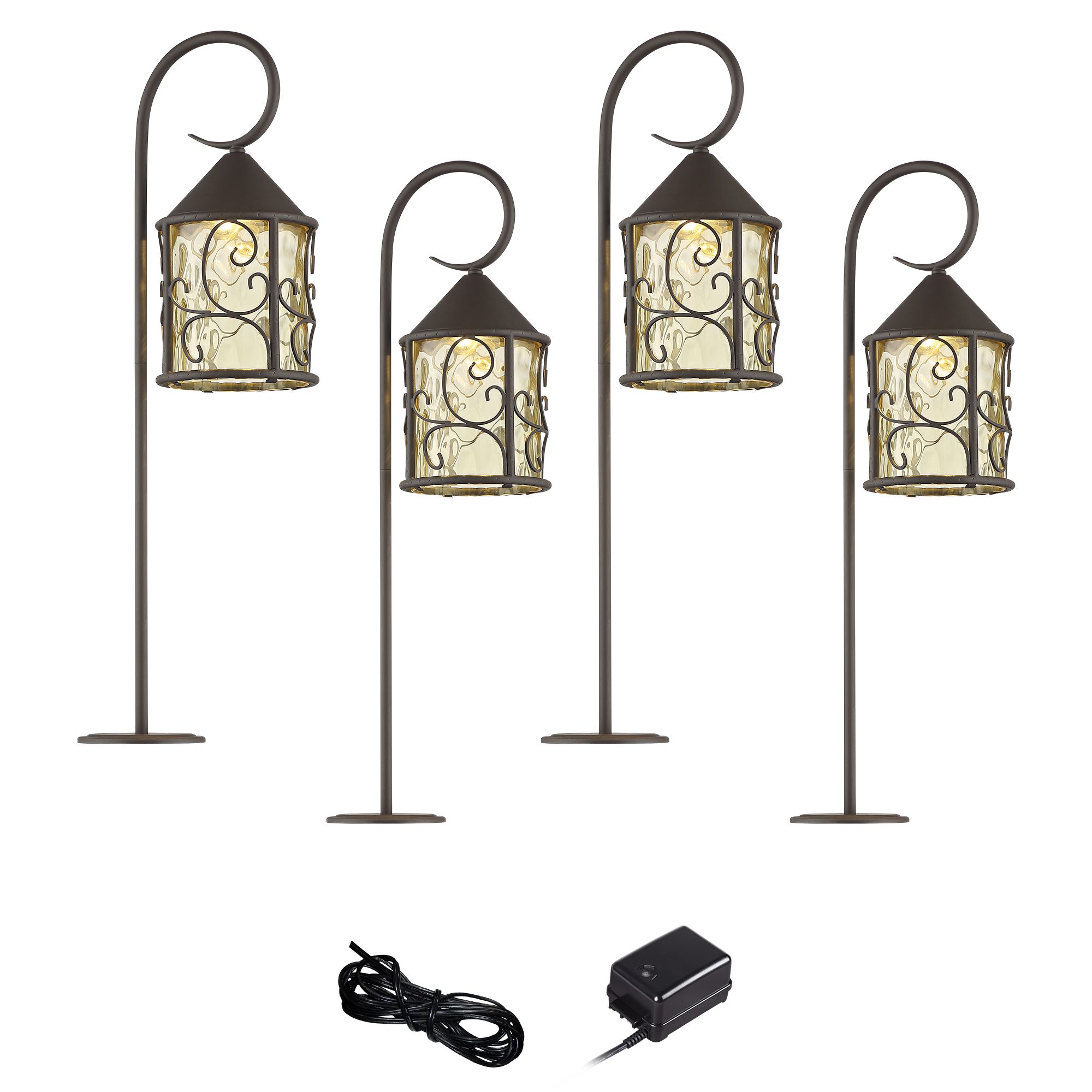 Casa Seville Dark Walnut 6-Piece LED Path Light Set