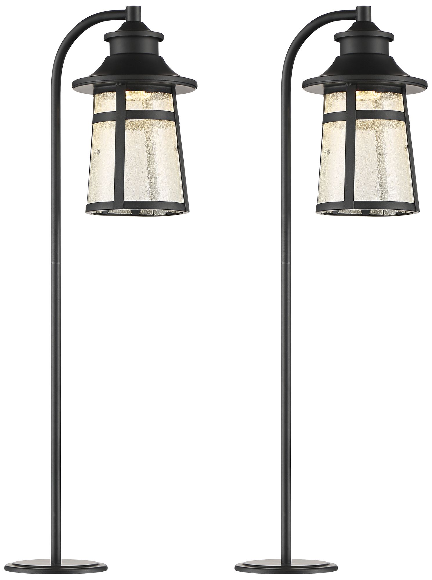 Clement 26 1/4"H Black LED Landscape Path Lights Set of 2