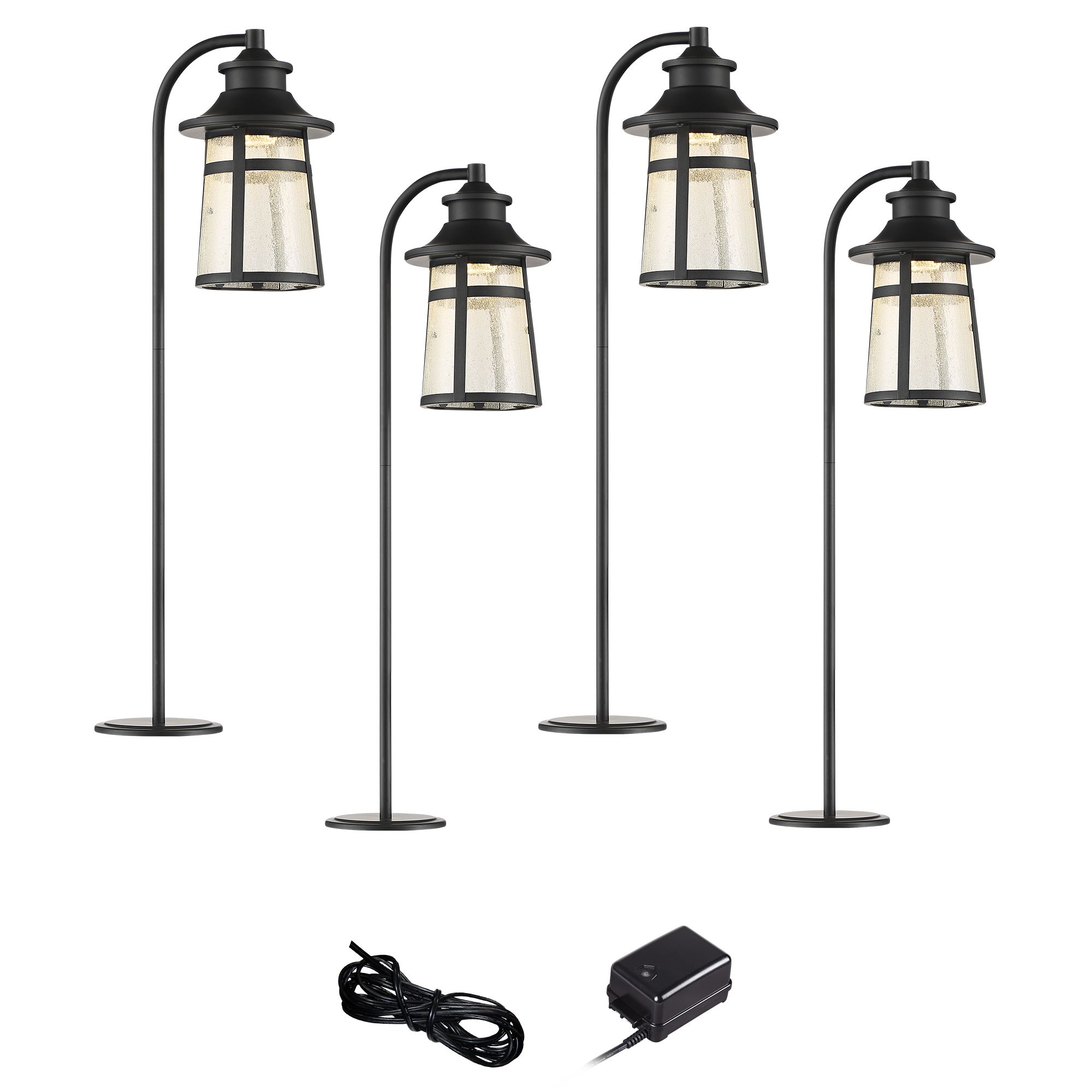 Clement Black 6-Piece LED Landscape Path Light Set