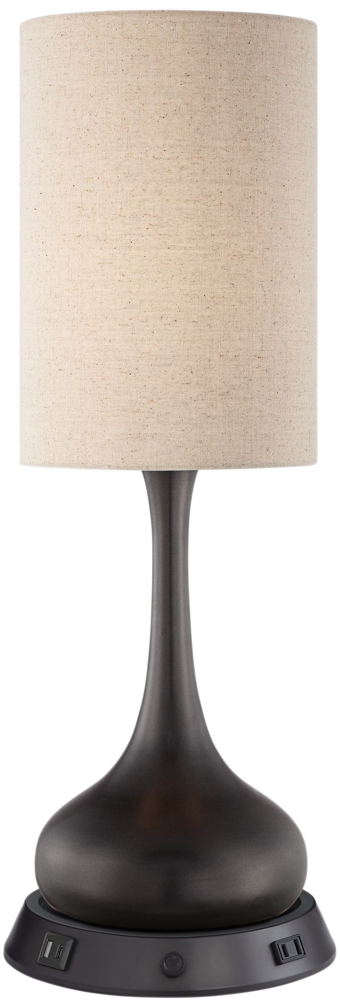 360 Lighting 24 1/2" Espresso Lamp With Dimmable Usb Workstation