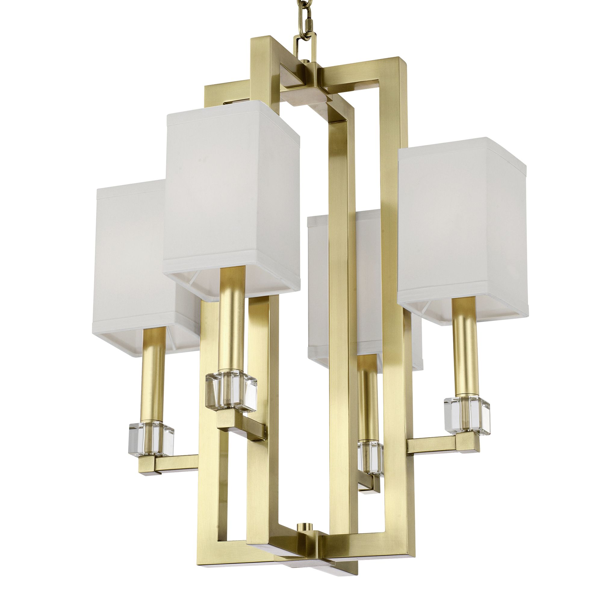 Crystorama Dixon 18 1/2" Wide Aged Brass 4-Light Chandelier