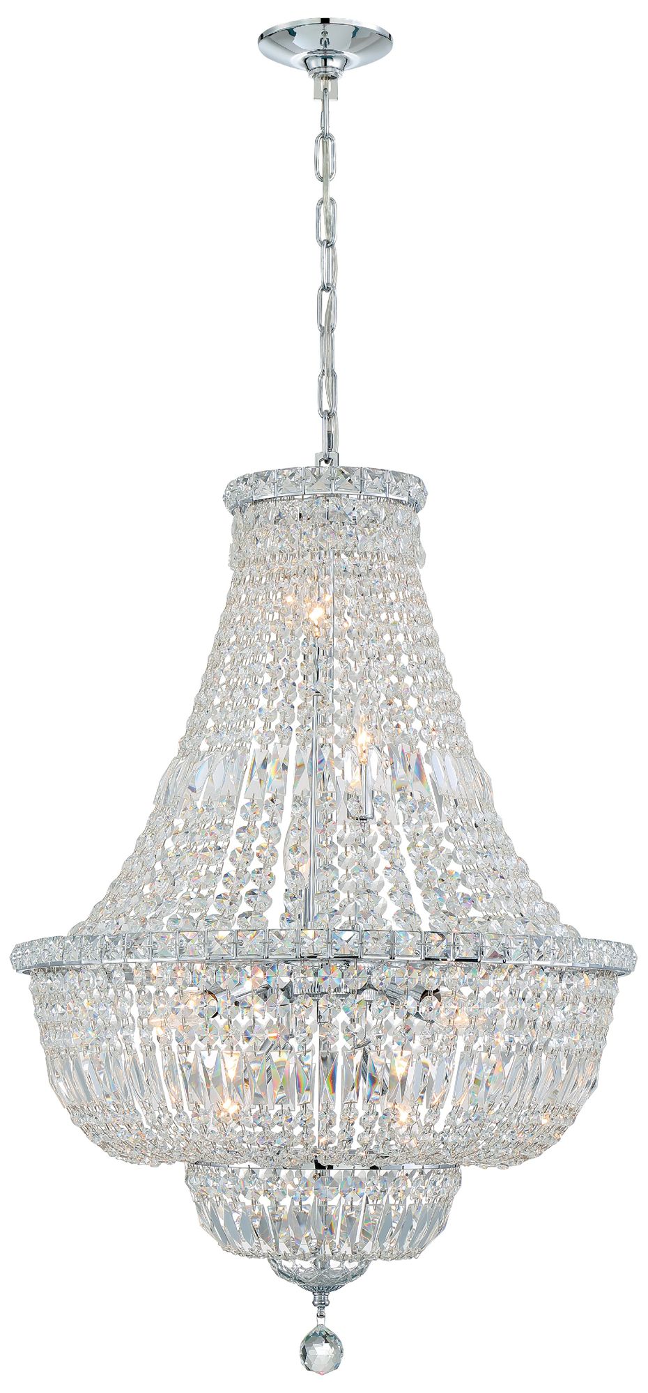 Crystorama Rosyln 22"W Polished Chrome Crystal Chandelier