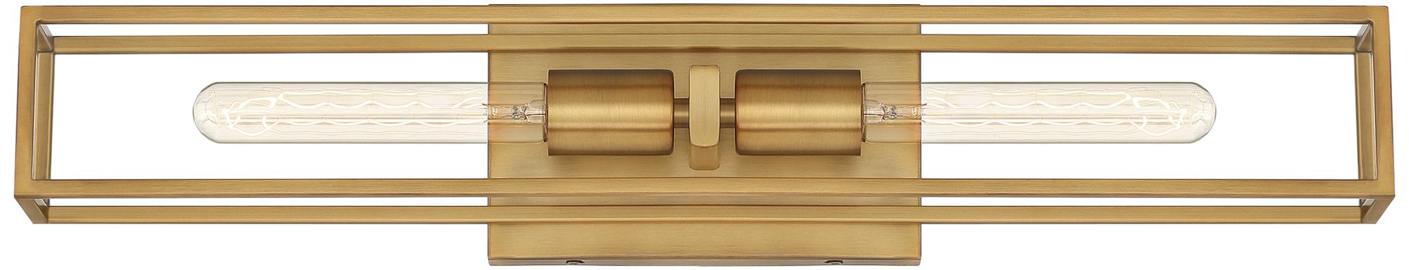 Quoizel Leighton 24" Wide Weathered Brass 2-Light Bath Light