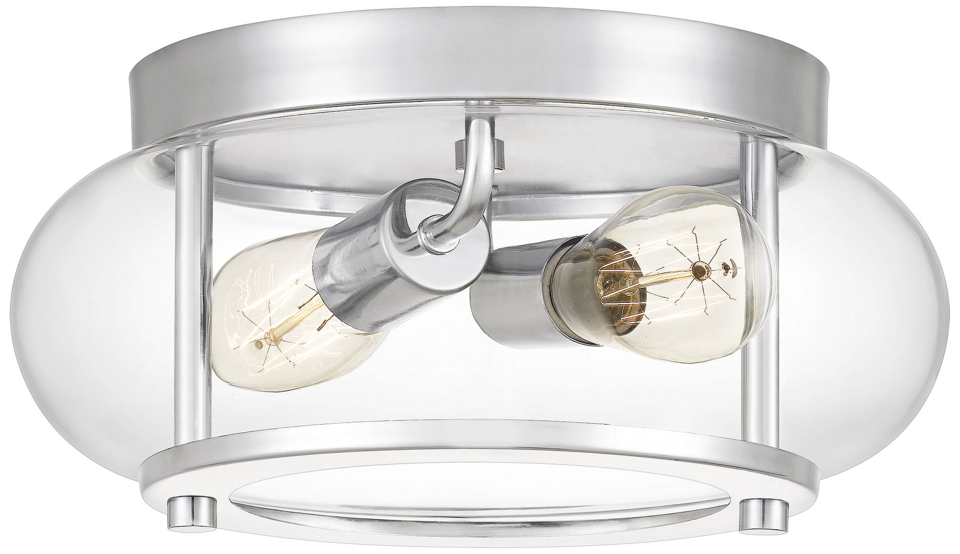 Quoizel Trilogy 12"W Polished Chrome 2-Light Ceiling Light