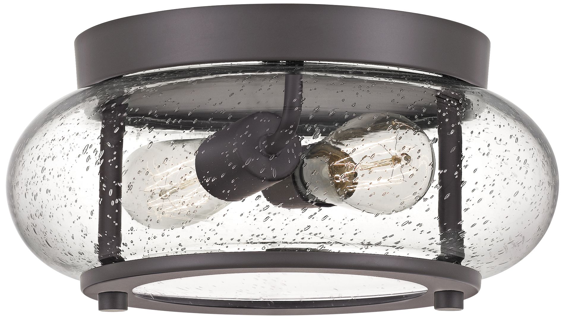 Quoizel Trilogy 12" Wide Old Bronze 2-Light Ceiling Light