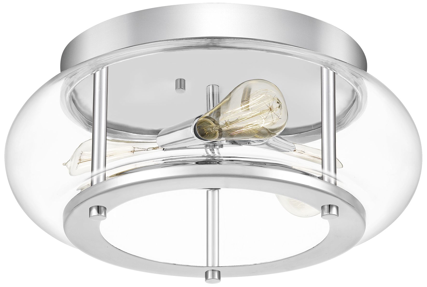 Trilogy 16"W Polished Chrome Flushmount Ceiling Light