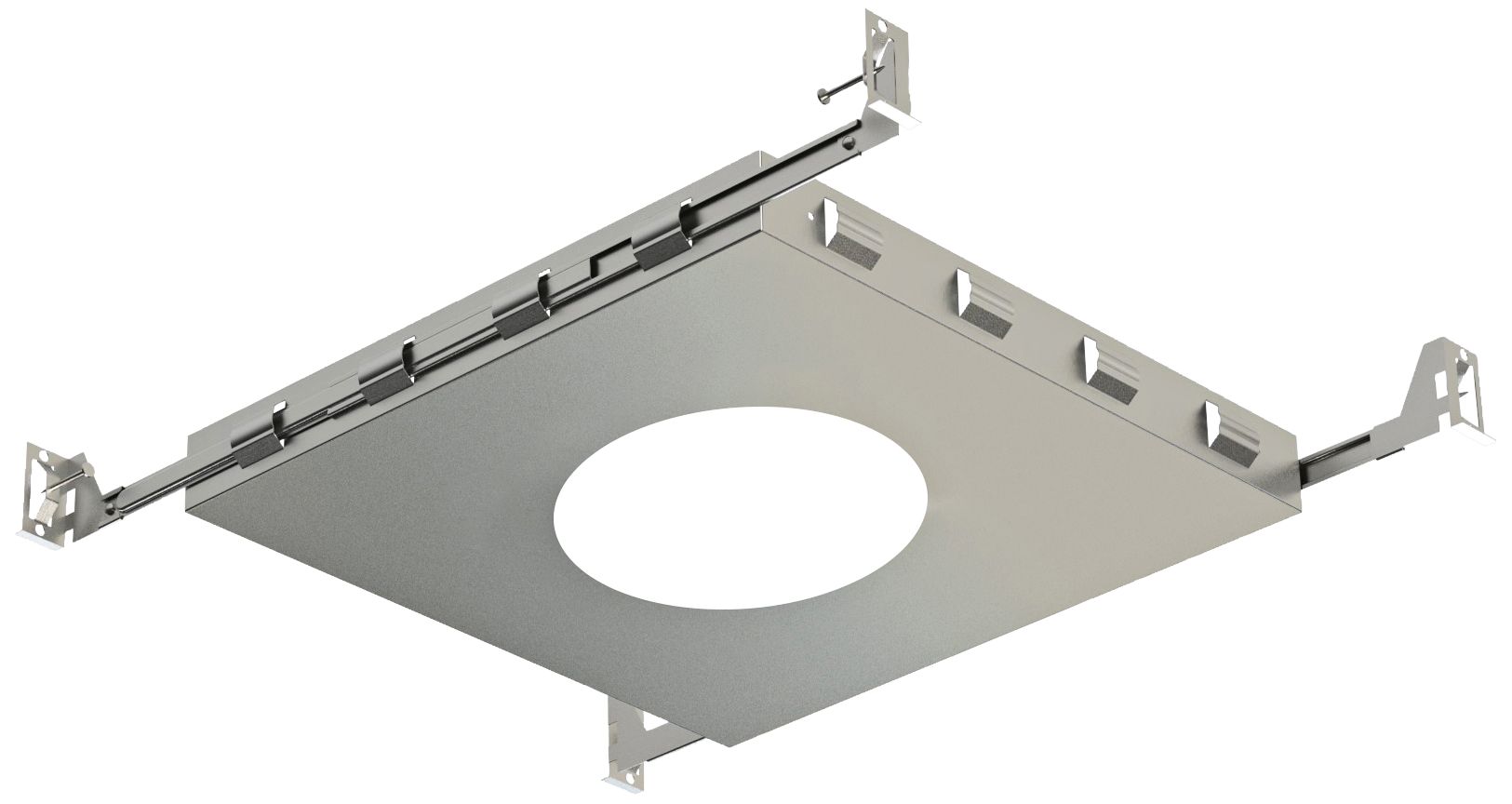 9 1/2"W Metal New Construction Plate for 3" Round Recessed