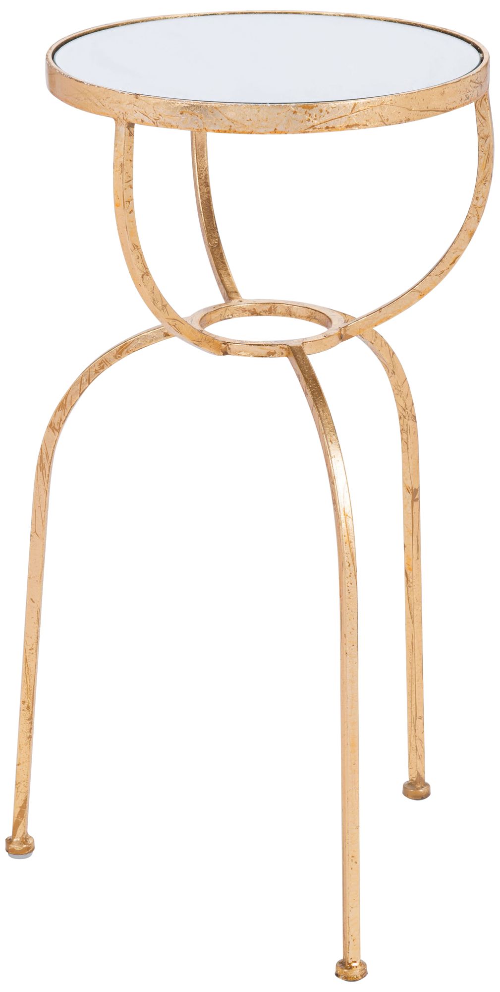 Zuo Hera 12" Wide Mirrored and Gold Side Table