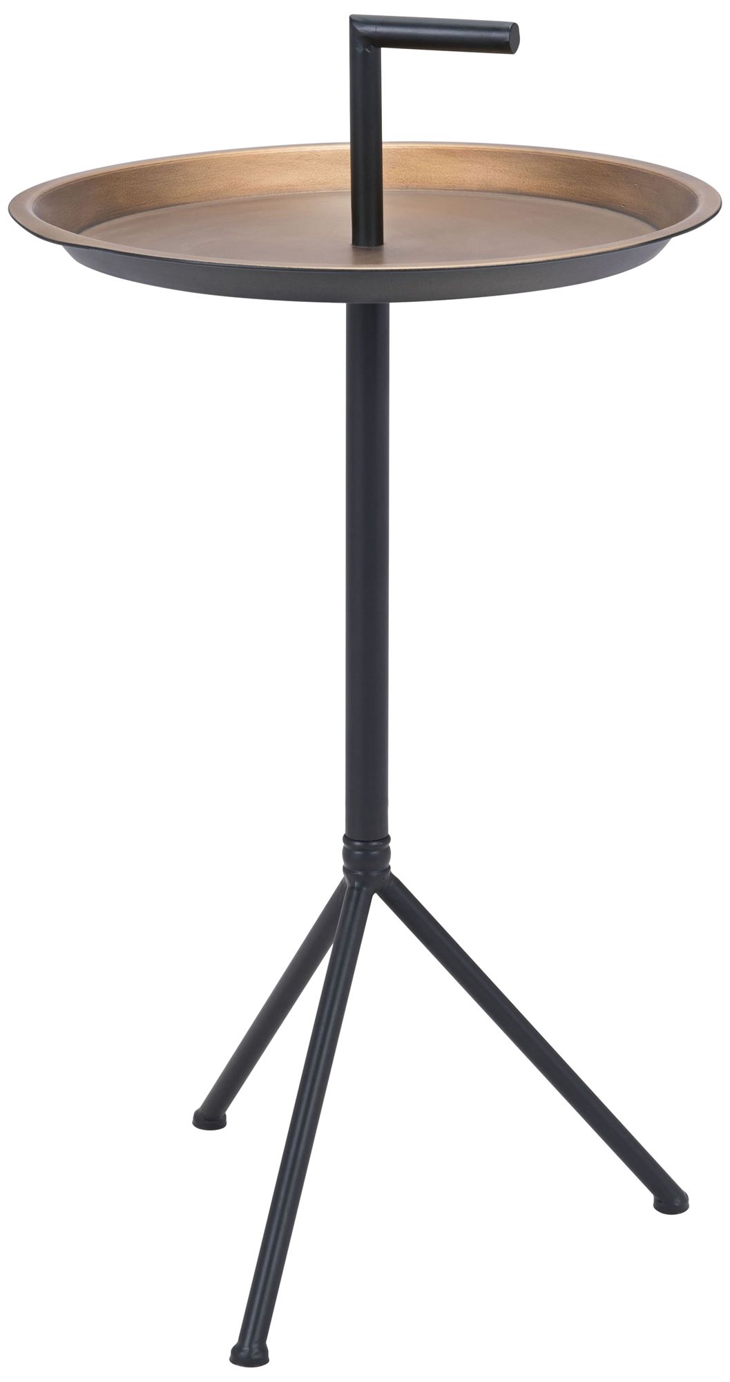 Zuo Mercy 16" Wide Gold and Black Metal Accent Table