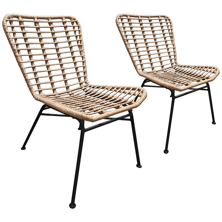 Zuo Lorena Natural Woven Outdoor Chairs, Zuo Outdoor Furniture