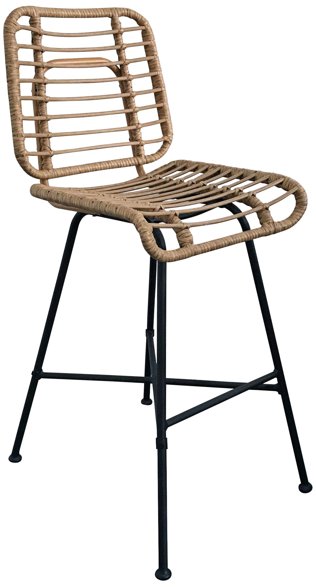 Zuo Murcia Natural Woven Outdoor Bar Chair