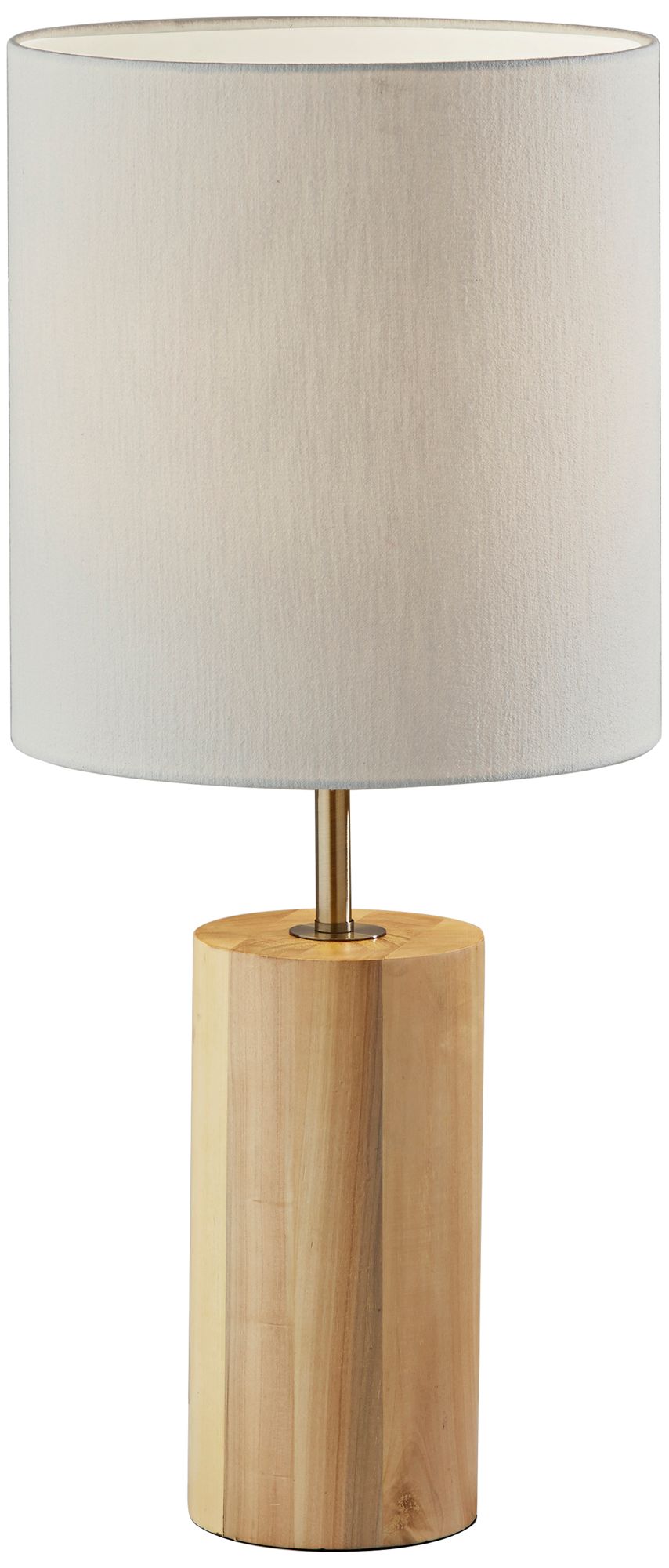 Dean Natural Oak Wood Column Table Lamp