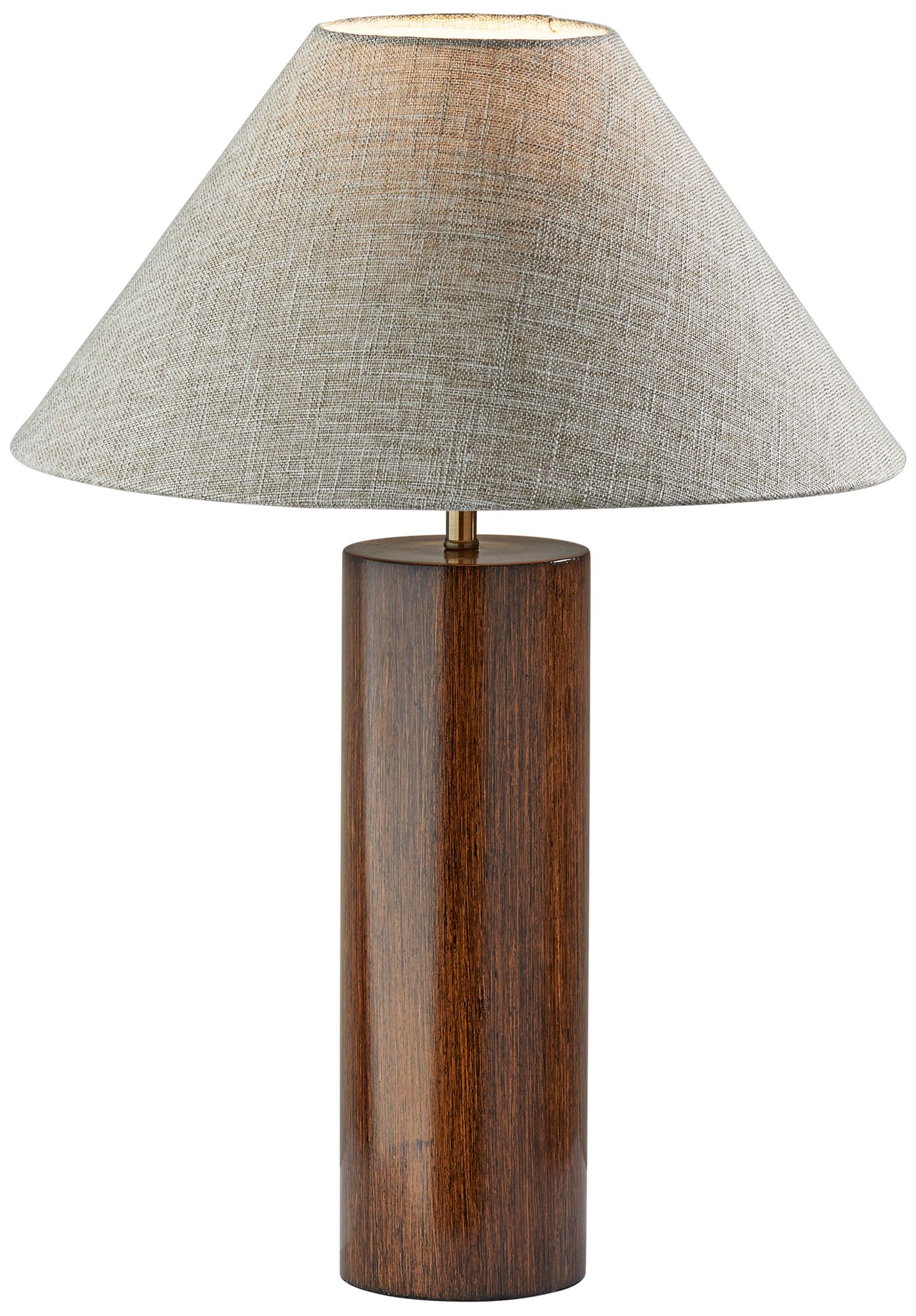 Martin Walnut Poplar Wood Column Table Lamp