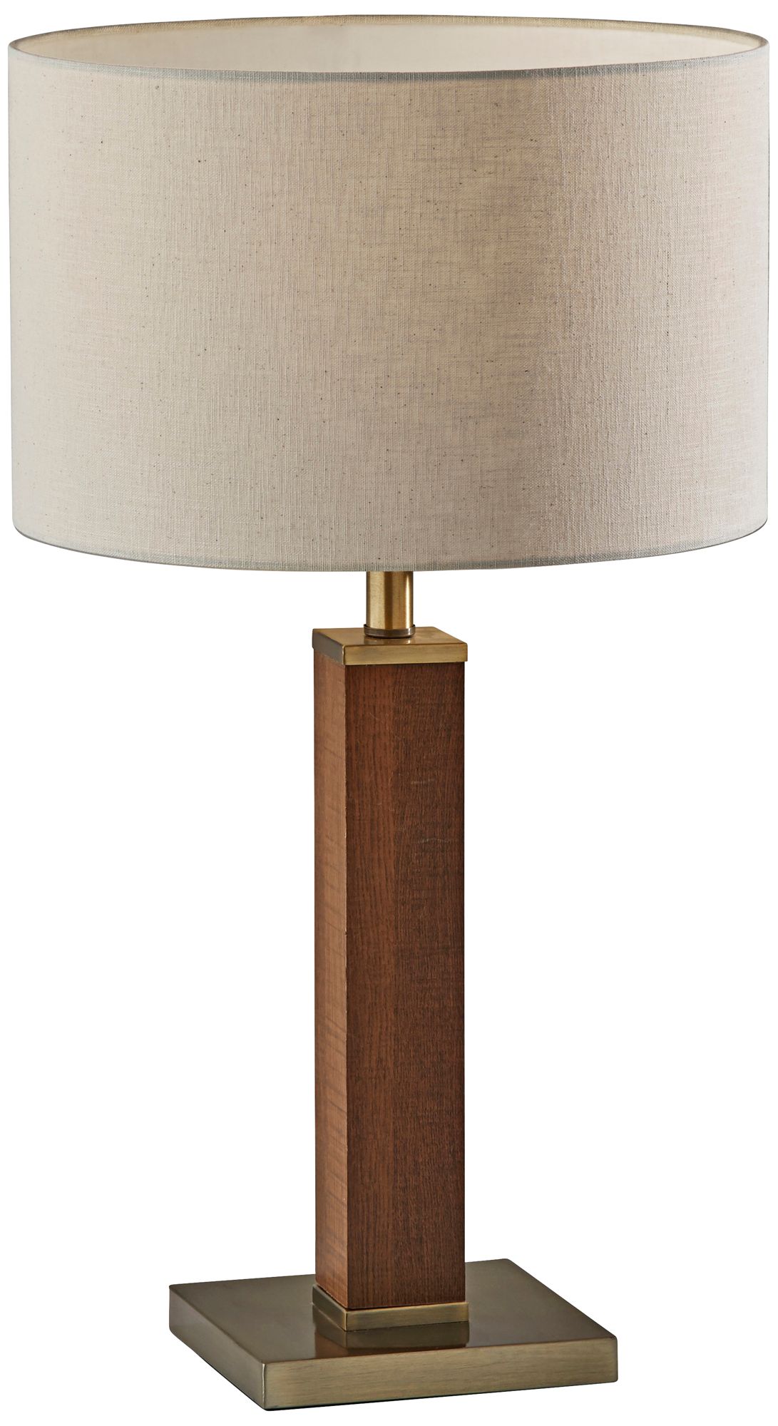 Kona Walnut Wood Column Table Lamp
