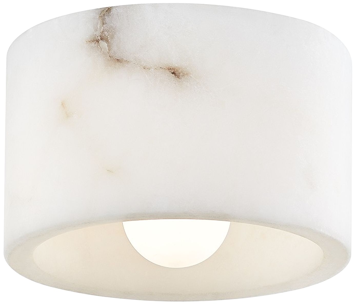 Hudson Valley Loris 4"W Off-White Alabaster Ceiling Light