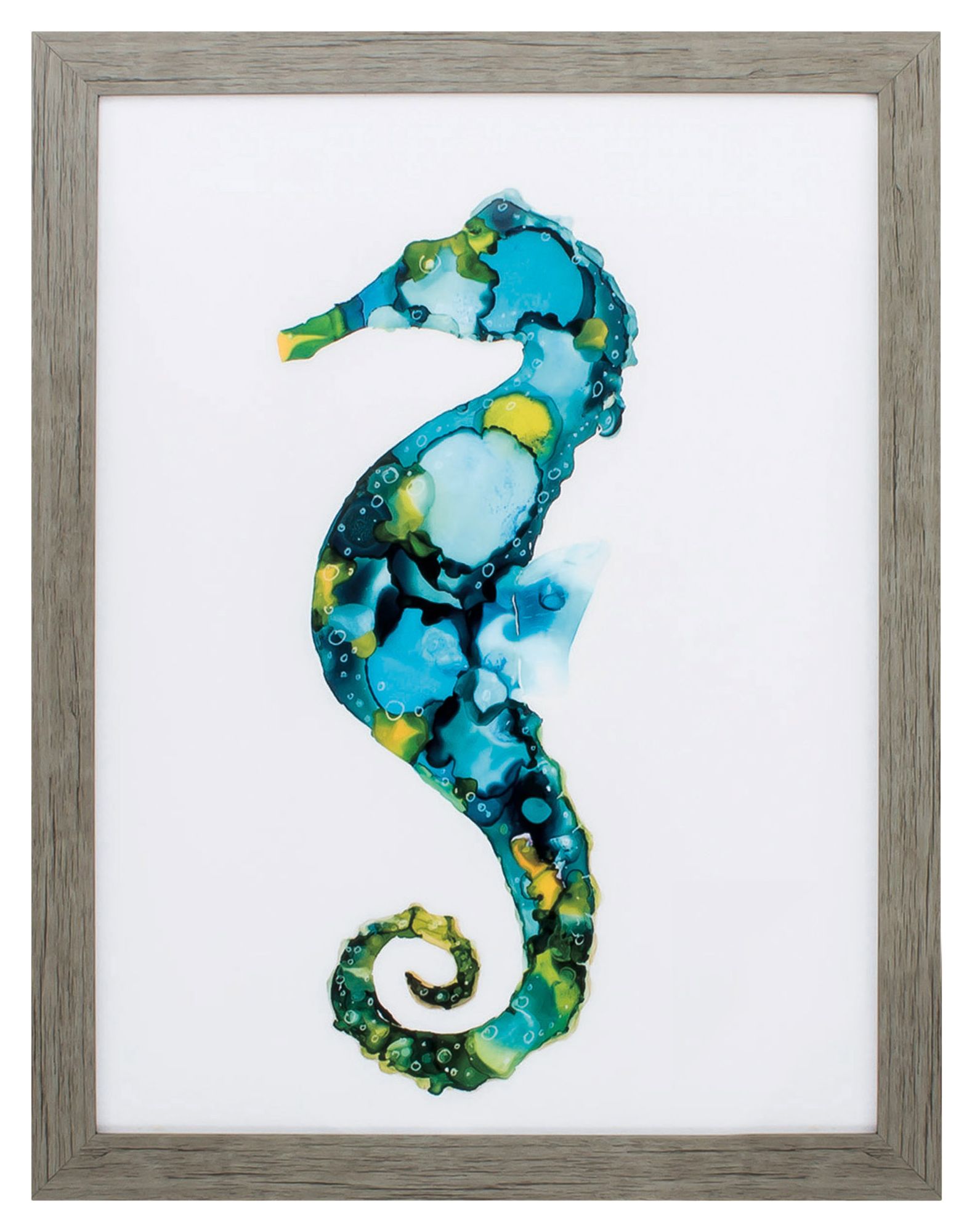 Seahorse 27" High Framed Wall Art